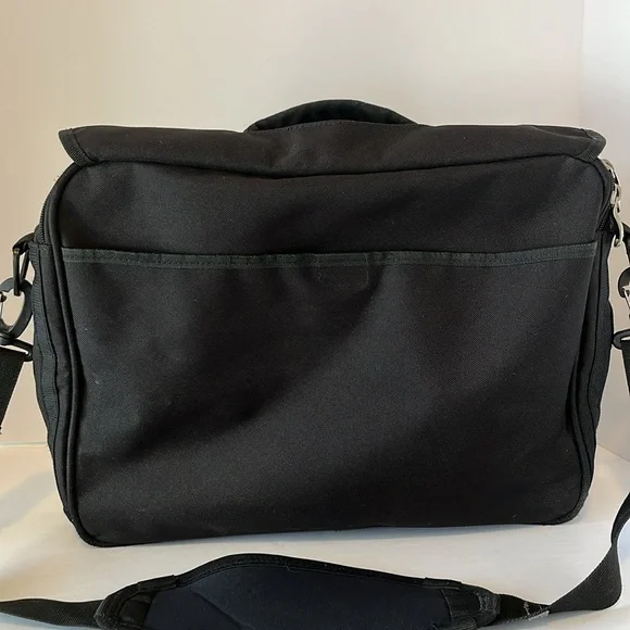 Adidas Black Laptop Bag Commuter Satchel Tote with Adjustable & Removable Strap - Picture 4 of 16
